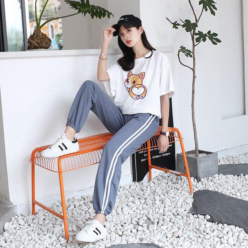 Set Jogger Line Phối Thun Unisex Chó