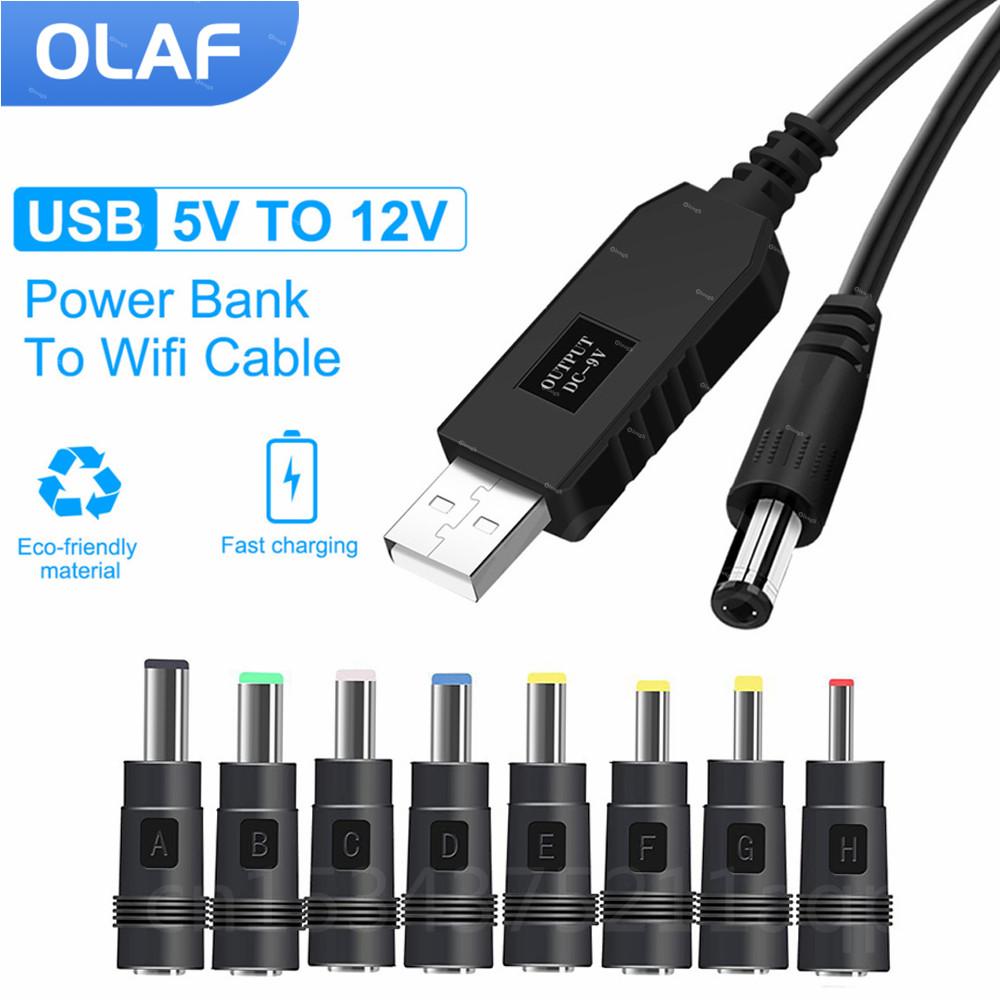 OLAF USB đến DC Power Cable Boost Converter cho bộ điều hợp đầu nối cáp Fan của bộ định tuyến đến DC3.5mm