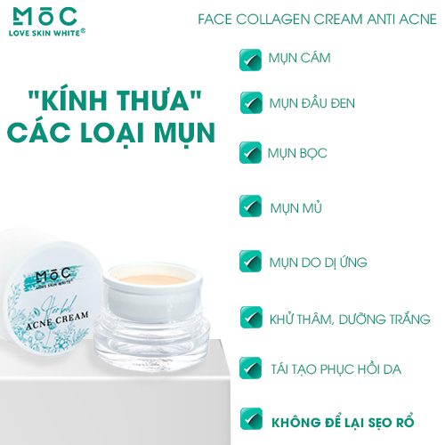 KEM NGỪA MỤN THÂM - MỜ SẸO - COLLAGEN /20G - MỘC