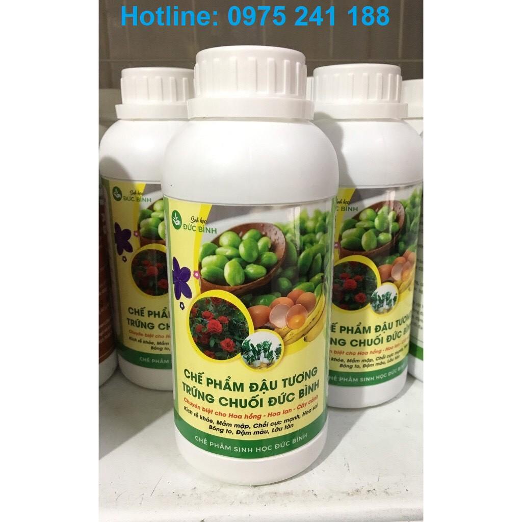 Phân đậu tương ủ trứng chuối hữu cơ rất tốt cho cây cảnh, hoa, rau củ quả... chai 500ml