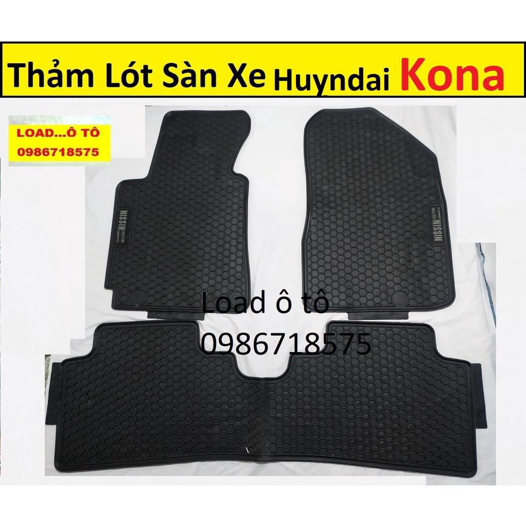 Thảm Lót Sàn Cao Su Đúc Xe Huyndai KONA 2022-2018 Mẫu Tổ Ong Cao Cấp