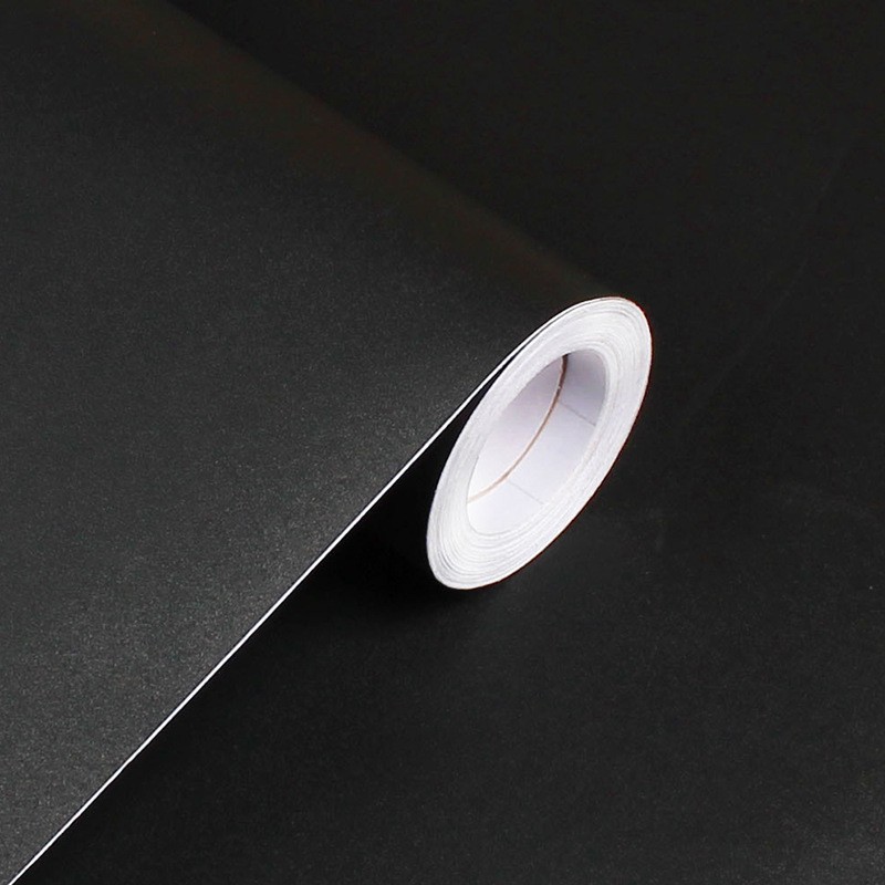 Combo 10 mét giấy dán tường, decal dán tường trang trí nhà cửa ĐEN NHÁM khổ 45cm