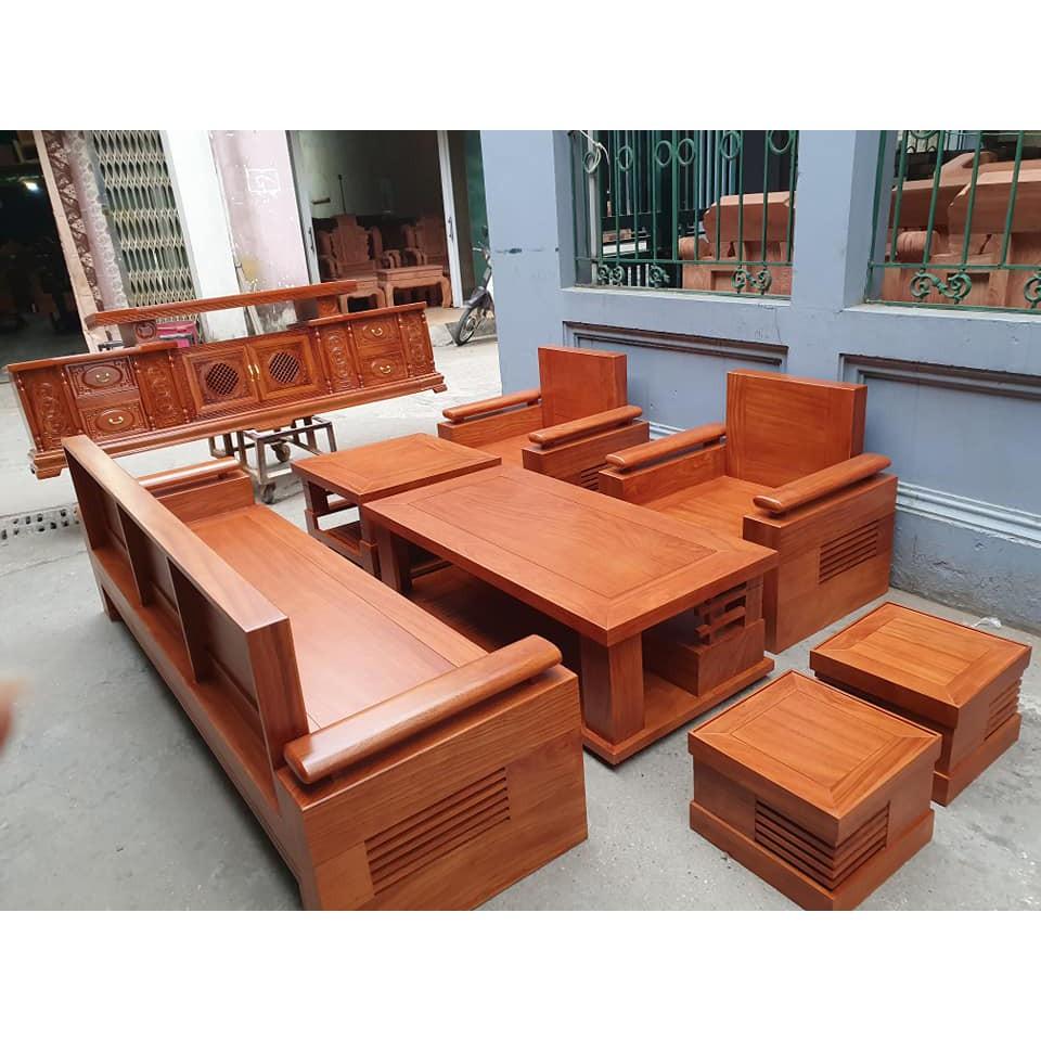 Bộ bàn ghế Sofa Trứng Đối gỗ Gõ Đỏ