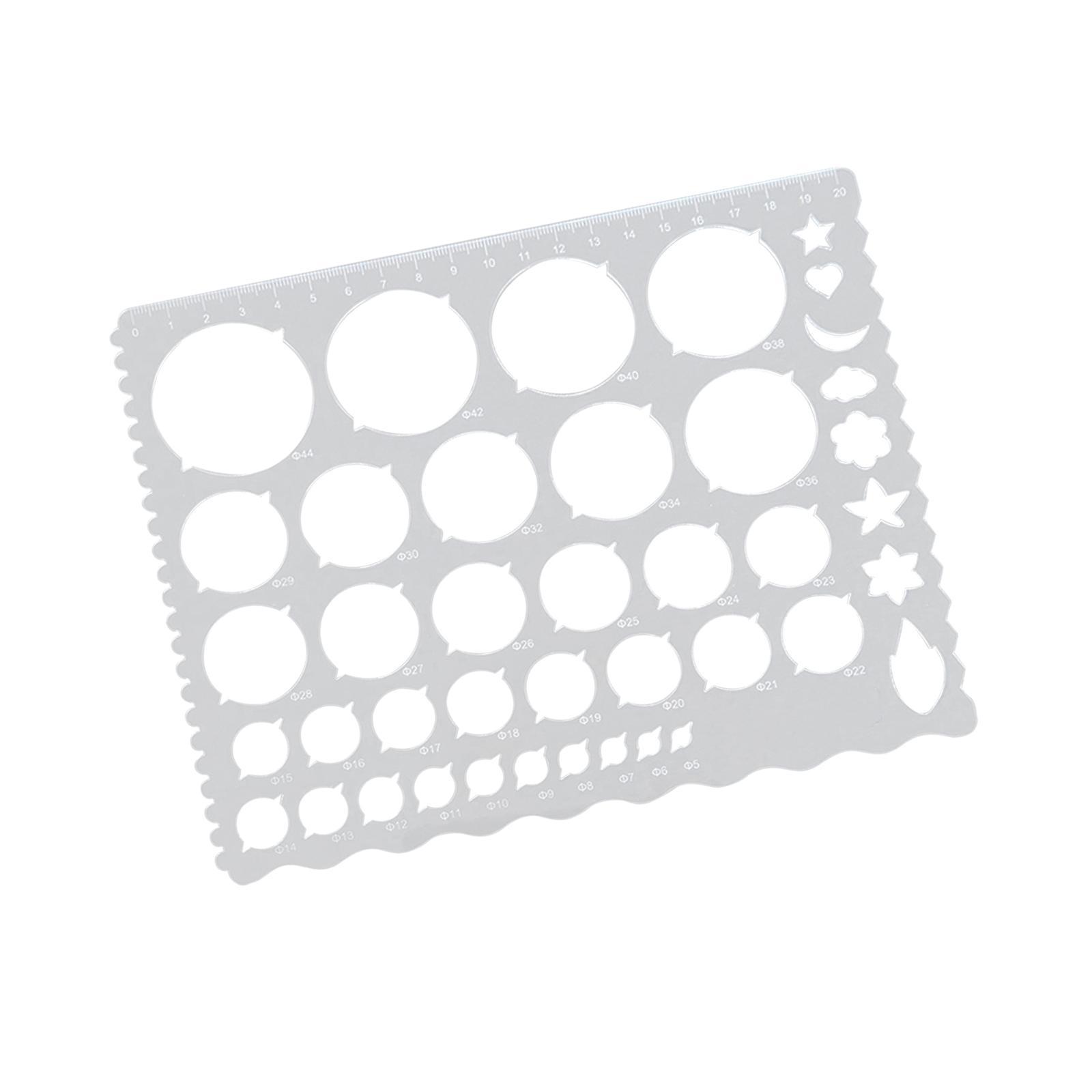 Paper Quilling Tool Stencil Circle Template Acrylic Ruler for Origami Craft