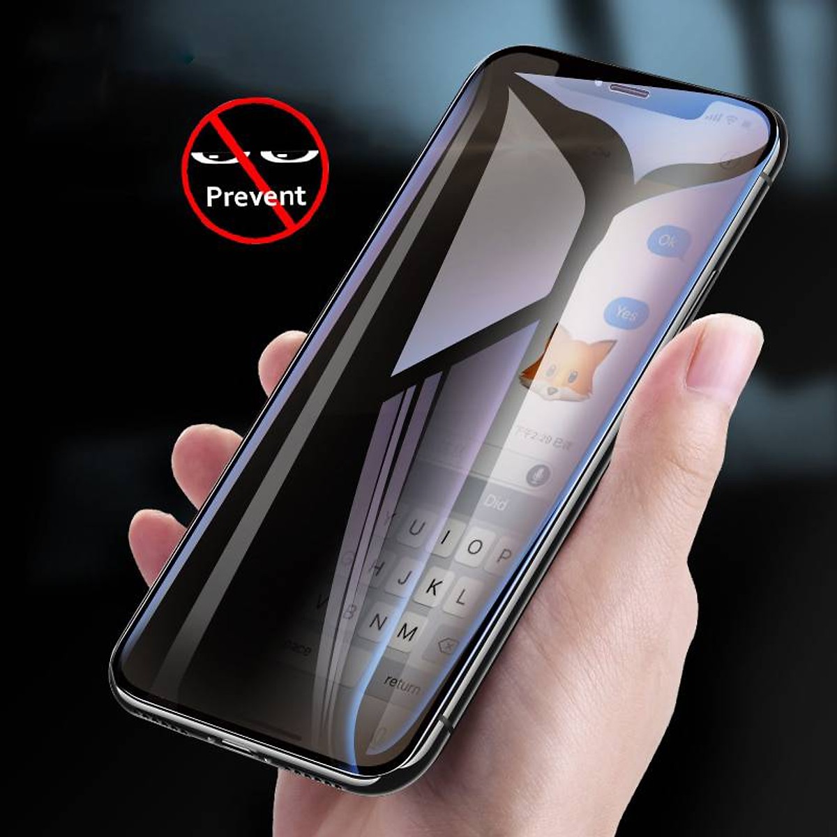 Miếng dán kính cường lực 3D chống nhìn trộm cho iPhone 11 Pro Max (6.5 inch) hiệu ANANK (mỏng 0.3mm, cảm ứng mượt, độ trong tuyệt đối, chống mọi va đập) - Hàng nhập khẩu