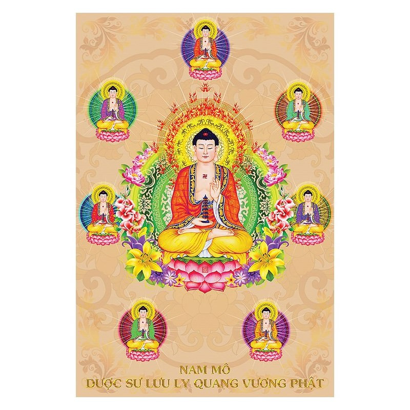 Tranh Phật Giáo Dược Sư Lưu Ly 569 (40 x 60 cm)