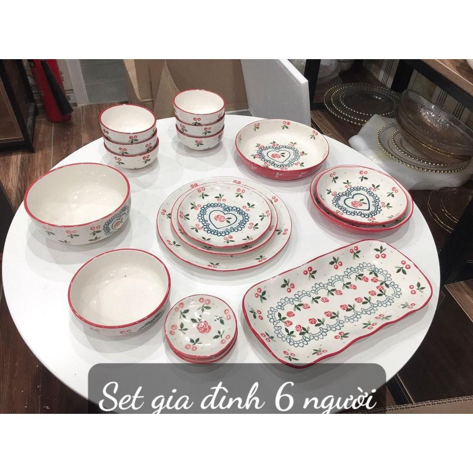 SET CHERRY ĐỎ CAO CẤP 18 CHI TIẾT CHO 6 NGƯỜI