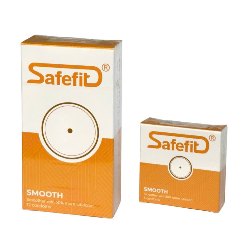 Combo Hộp 12 + hộp 3c Bao cao su Safefit Smooth, eo thắt chống tuột, tạo cảm giác chân thật