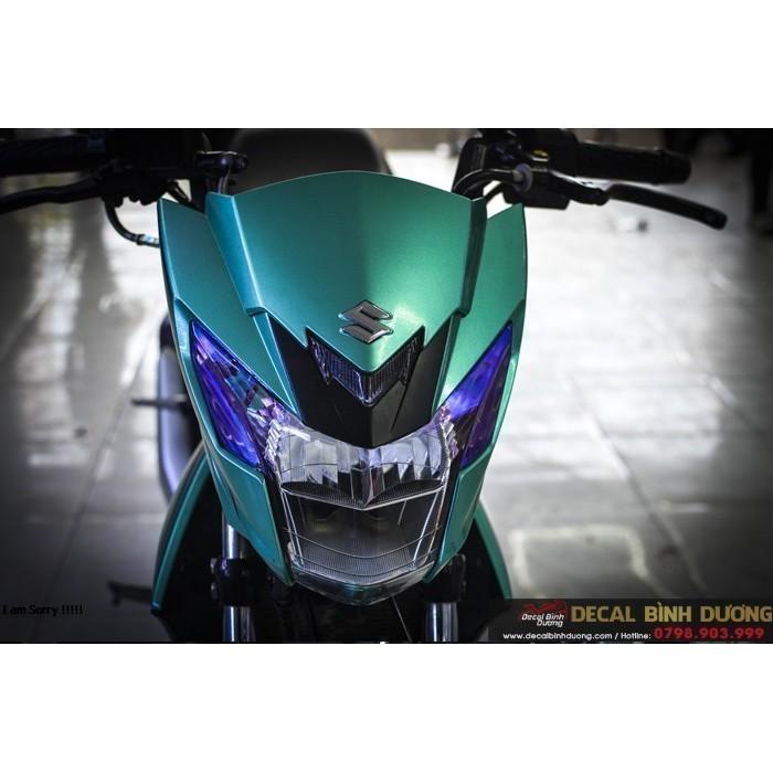 Decal Dành Cho Xe Máy - Tem Trùm Satria, Raider Xanh Ngọc Candy Cao Cấp
