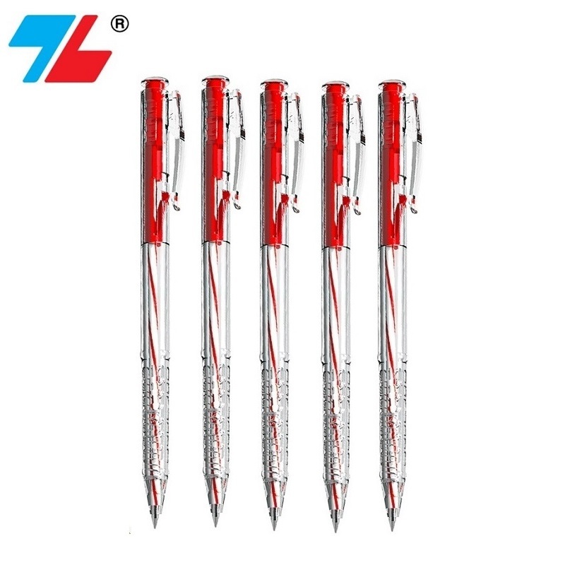 [Hàng chính hãng] Set 5 bút bi Thiên Long TL-027 / TL027 ngòi 0.5mm ruột BPR-06 thay thế