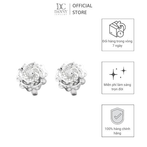 Bông Tai Nữ Bạc 925 Danny Jewelry Xi Bạch Kim Đính Đá CZ NI4GZ028