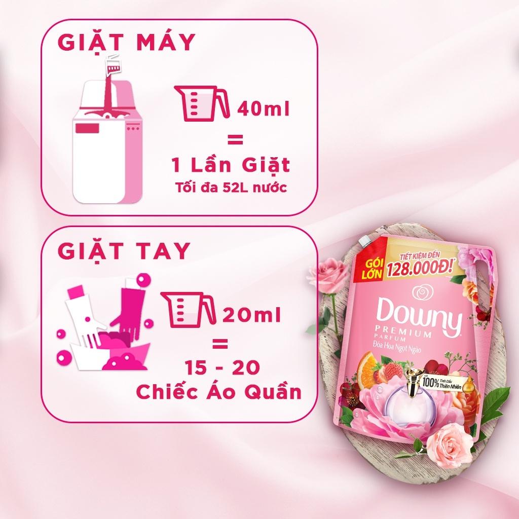 Nước Xả Vải Downy Bung Toả Hạnh Phúc (HỒNG) Túi 3.5L