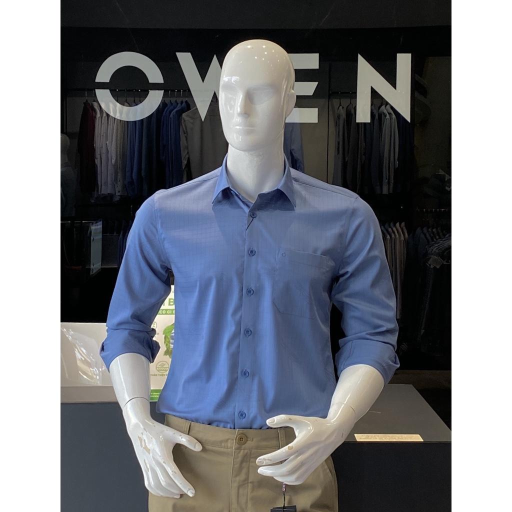 OWEN - Áo Sơ mi dài tay Owen Regular fit chất sợi tre kẻ ô chìm 221072