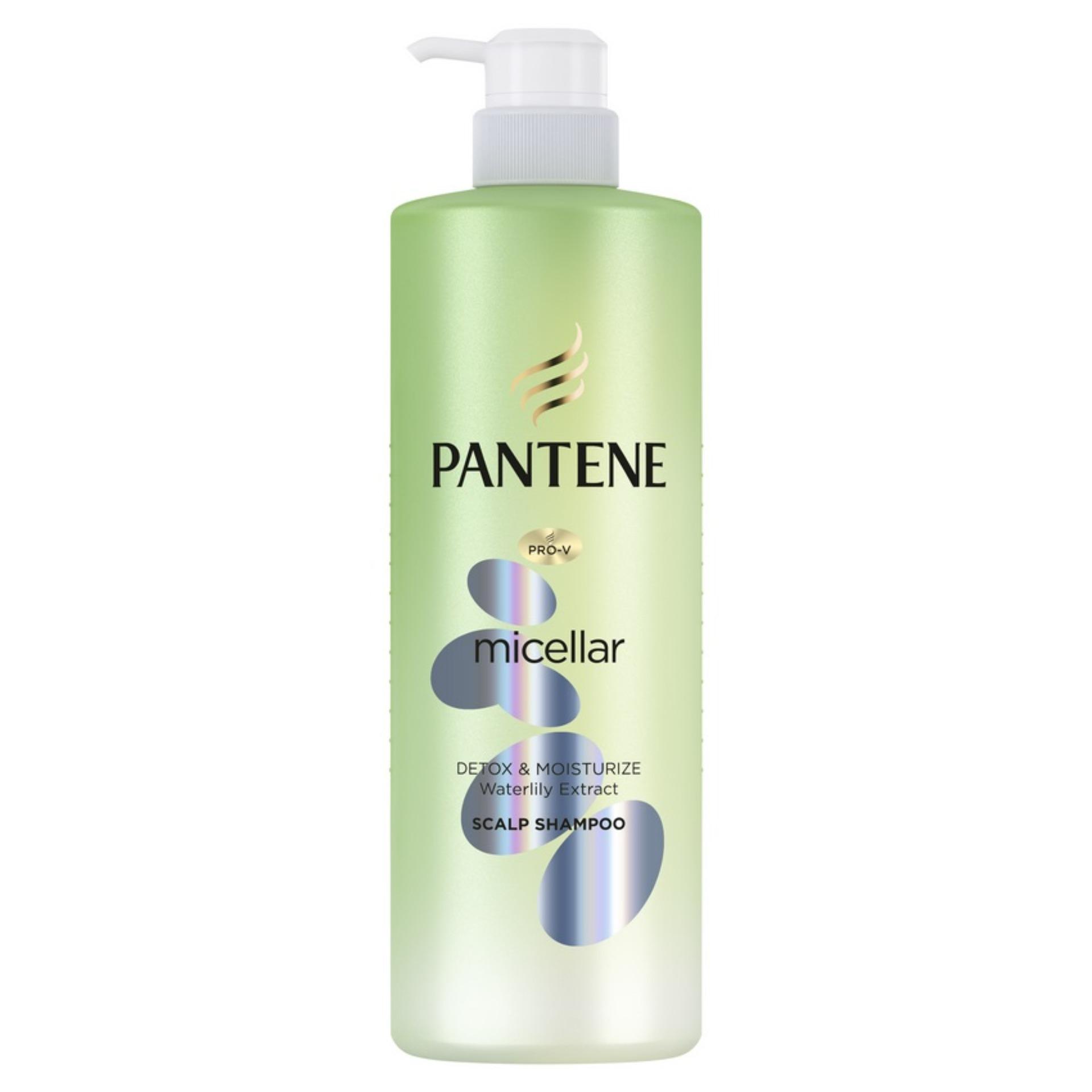 Dầu Gội Pantene Pro-V Micellar Làm sạch &amp; Dưỡng ẩm Chiết Xuất Hoa Lily 530ml Tặng Túi Đựng Đồ Cá Nhân Thời Trang