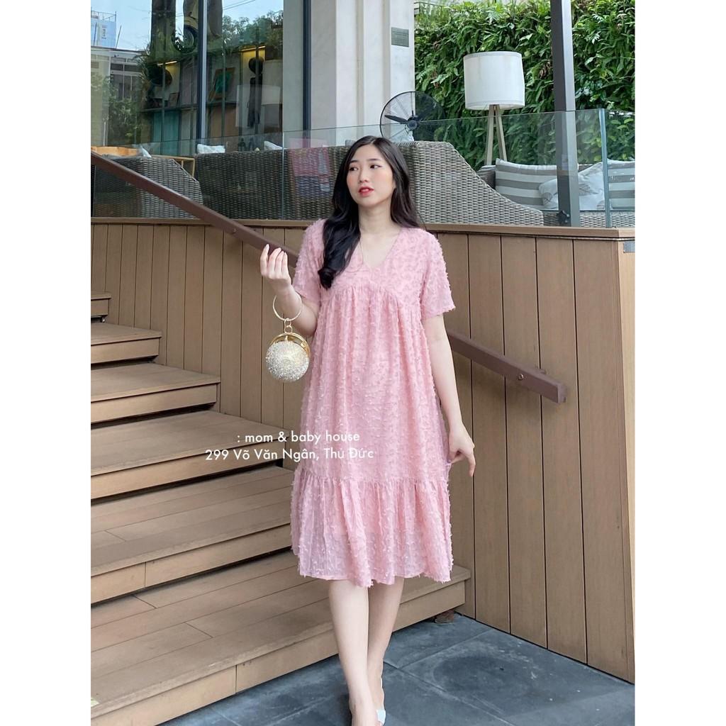 Váy bầu thời trang Aidenshop đầm bầu thiết kế dáng dài babydoll