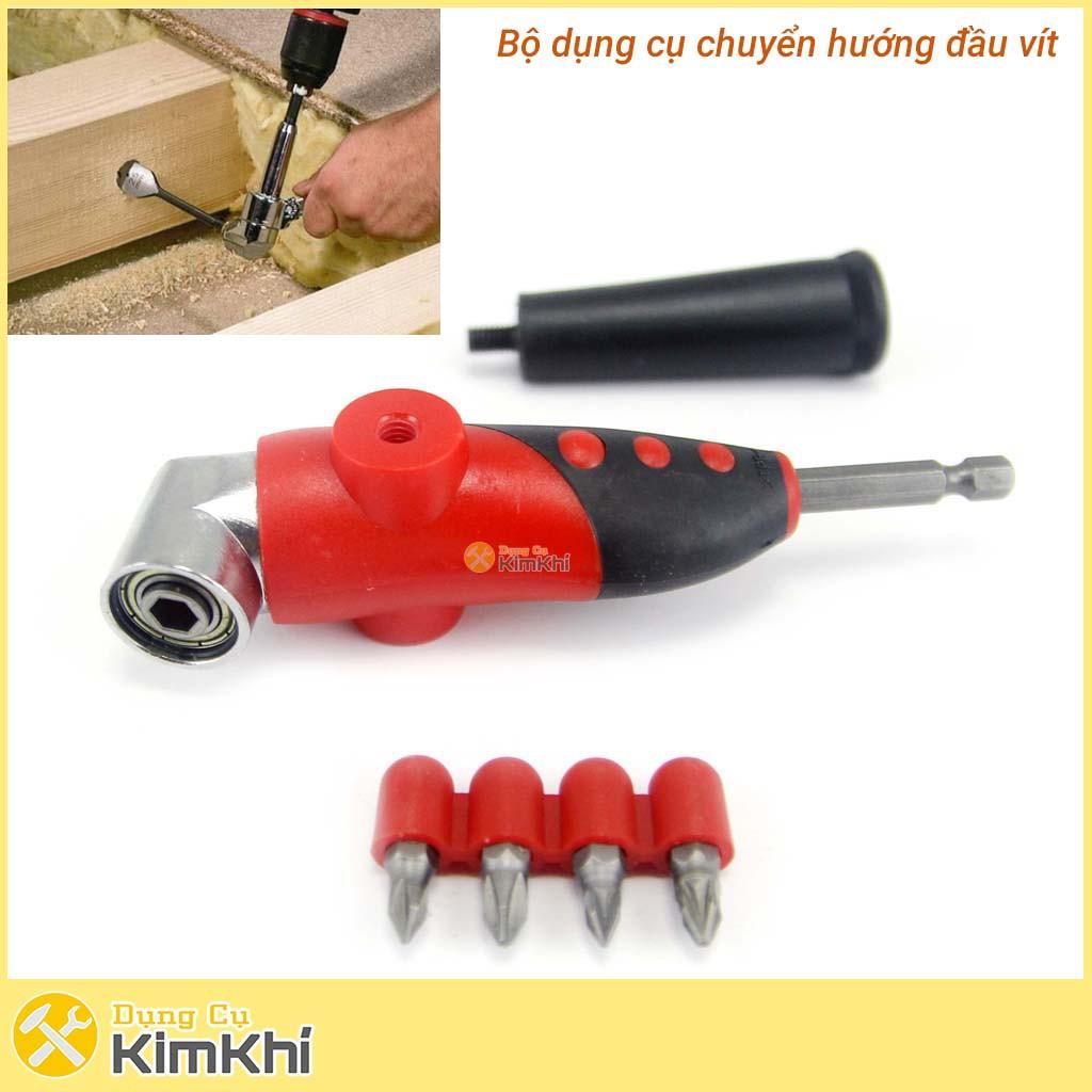 Bộ dụng cụ chuyển hướng mũi vít mũi khoan chuôi lục 105° có tay ghì