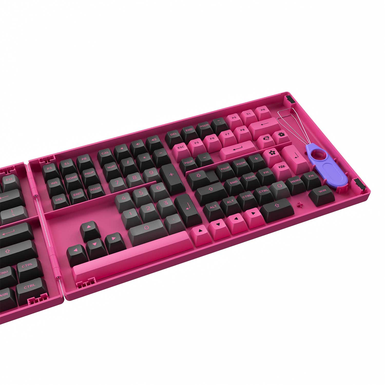 Keycap Cho Bàn Phím Cơ AKKO Hàng Chính Hãng Black & Rose ASA Profile | EZPC