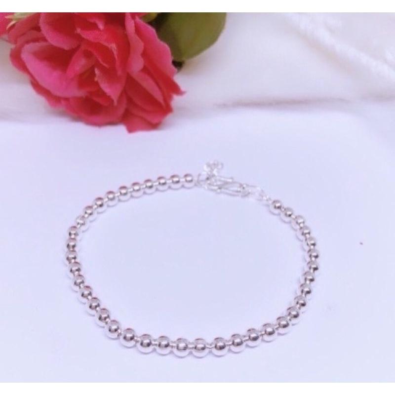 Lắc tay bạc nữ chuỗi bi HÀNG CAO CẤP lắc tay chuỗi bi phù hợp với các bạn nữ cá tính