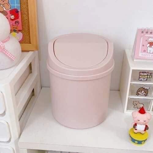 Thùng Rác Mini Nắp Lật Để Bàn Xinh Xắn, Đựng Rác, Dụng Cụ Văn Phòng Phẩm, Tặng kèm  Sticker - 35k/1c - Hàng chính hãng