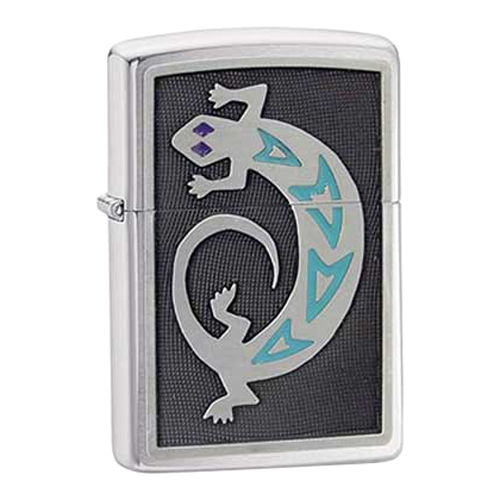 Bật Lửa Zippo 20189 Silver Lizard Brushed Chrome