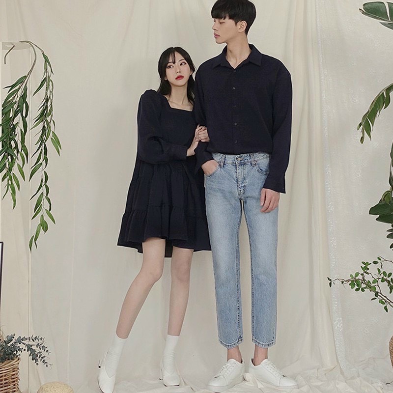Set đồ đôi nam nữ váy áo dáng xòe Couple Tina 1 - AV006