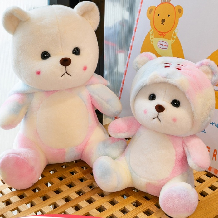 Thú nhồi bông Lena loang đội nón dễ thương - Size từ 50cm đến 80cm - Quà tặng gấu bông Lena họa tiết Galaxy êm mịn