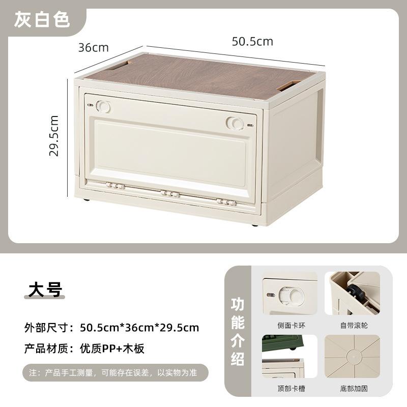 Phong cách mới nhất ngoài trời đôi cửa gấp hộp lưu trữ cắm trại với hộp lưu trữ nắp gỗ hộp lưu trữ cốp xe dung tích lớn