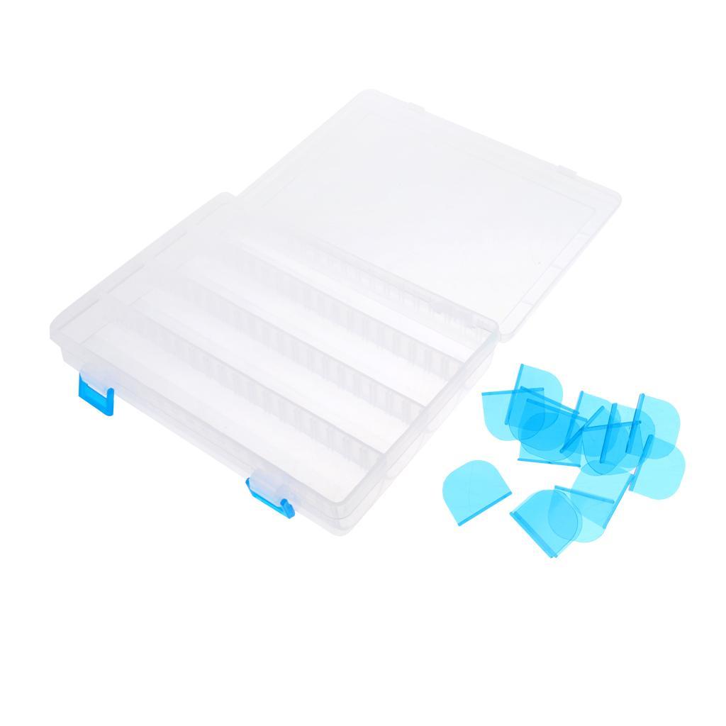 Plastic Fishing Box Adjustable Tackle Hooks Baits Storage Case 25 x 18 x 4cm