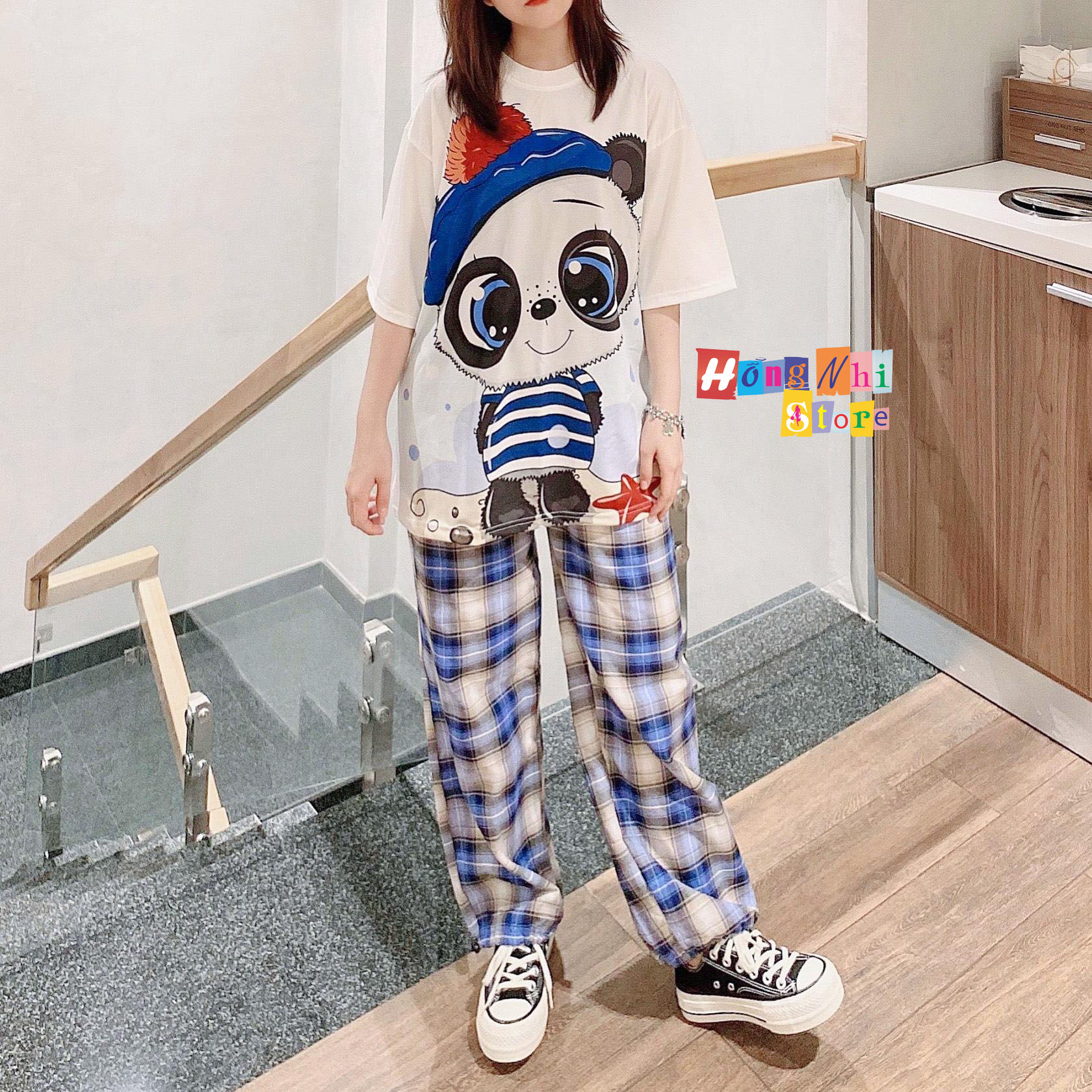 Quần Caro Dây Rút Lai - Quần Caro Lưng Thun Bo Lai Long Caro Pant - MM