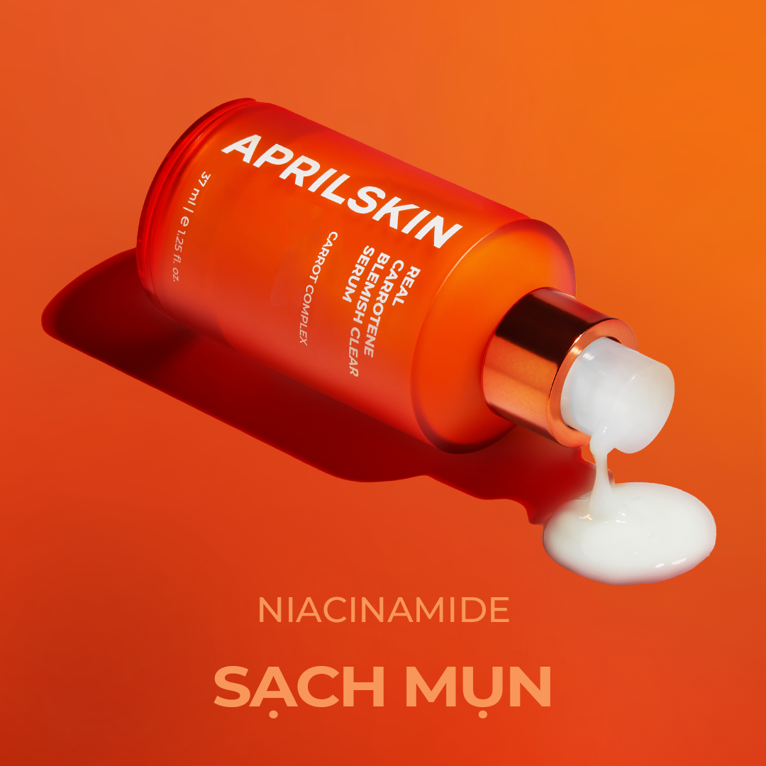 Tinh Chất Cà Rốt Giảm Mụn, Thâm, Làm Sáng Da AprilSkin Real Carrotene Blemish Clear Serum 37ml
