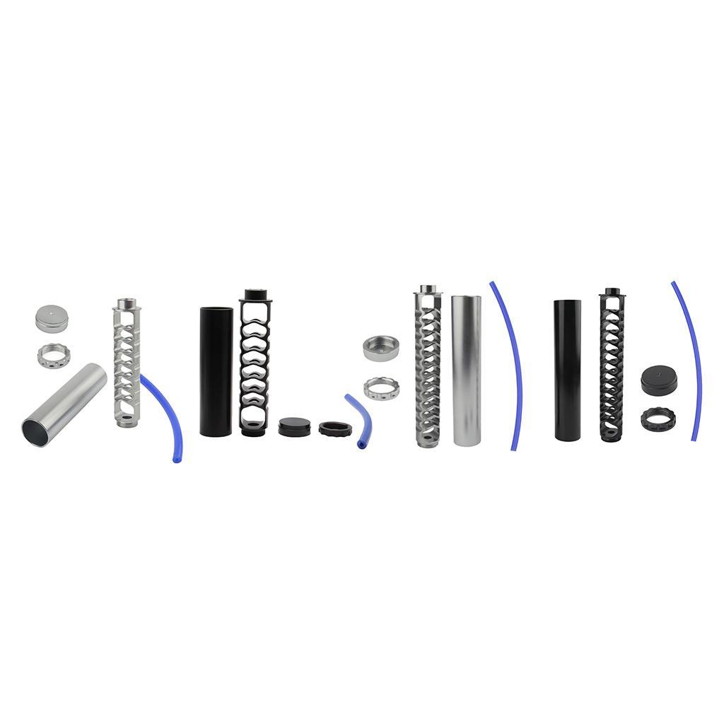 2 Set 1 / 2-28 Fuel Filter Kit, Auto Aluminum Fuel Filter For 4003 WIX 24003, Silver + Black
