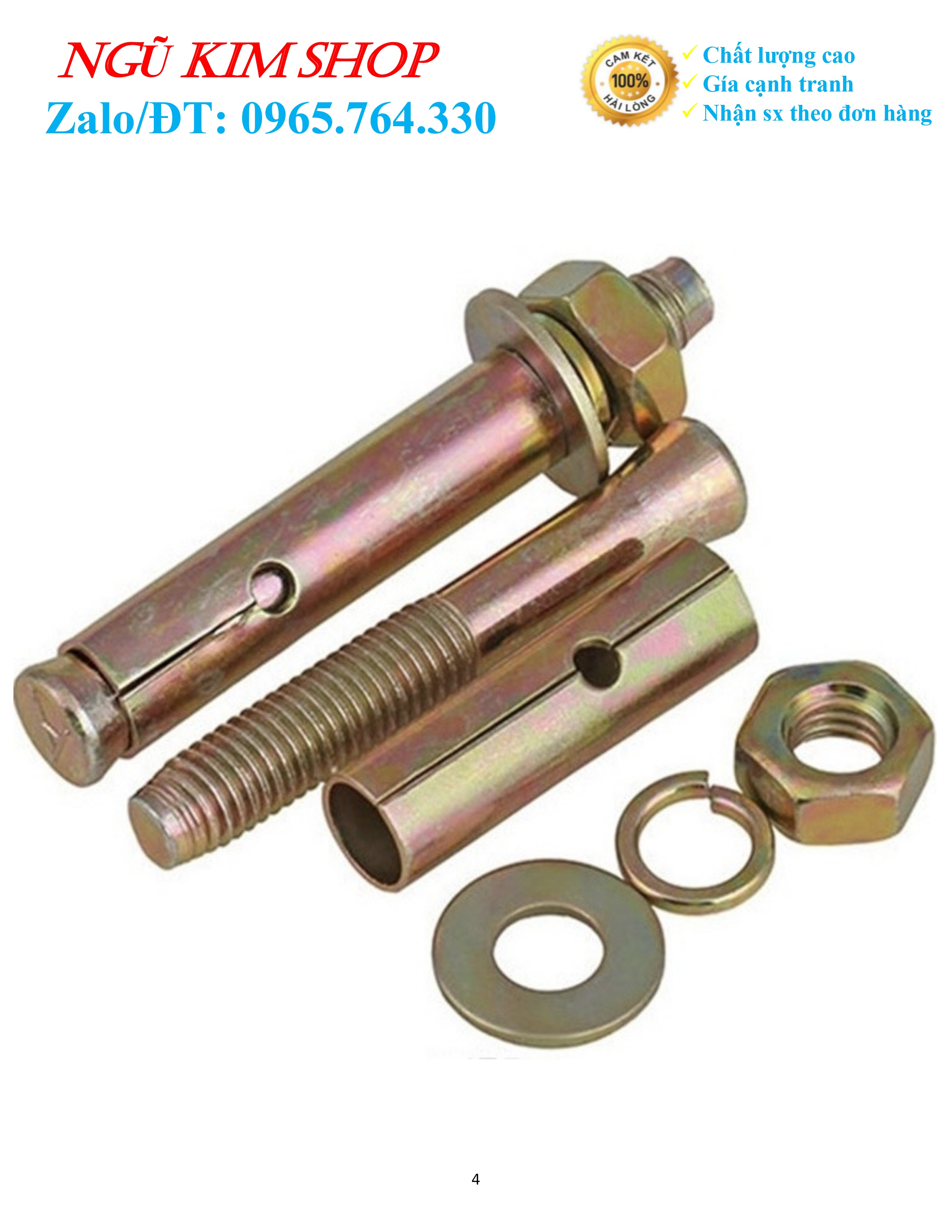 TẮC KÊ NỞ SẮT M6 _ M8 _ M10 _ M12 x 150 mm