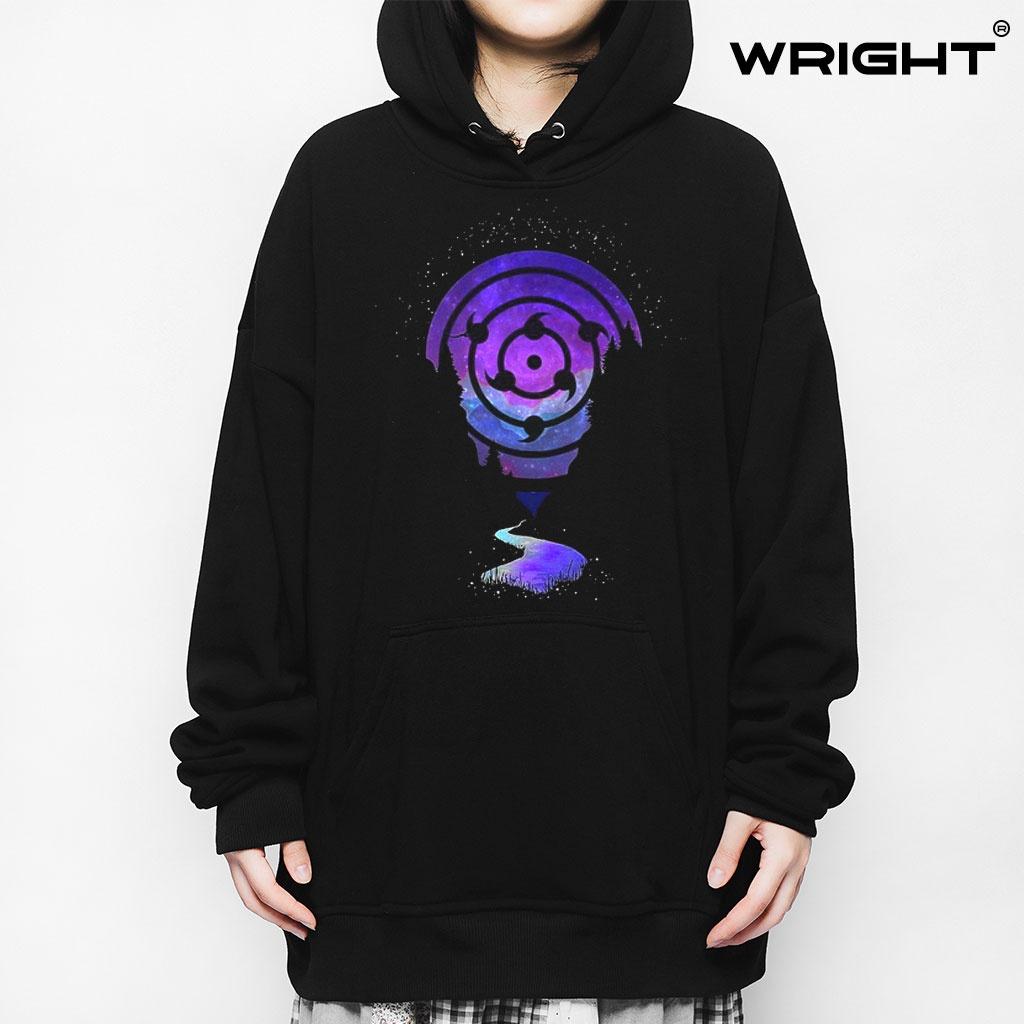 Áo hoodie anime Wright Naruto Uchiha Sharingan oversize unisex