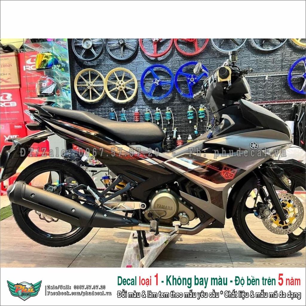 Tem rời Exciter 150 bạc đen mẫu 2022
