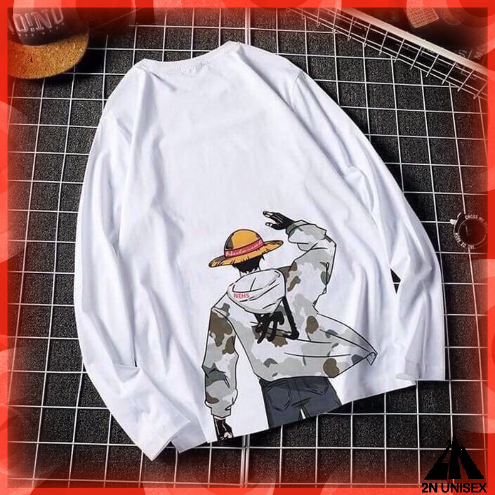 Áo thun tay dài form rộng unisex - Sweater Luffy