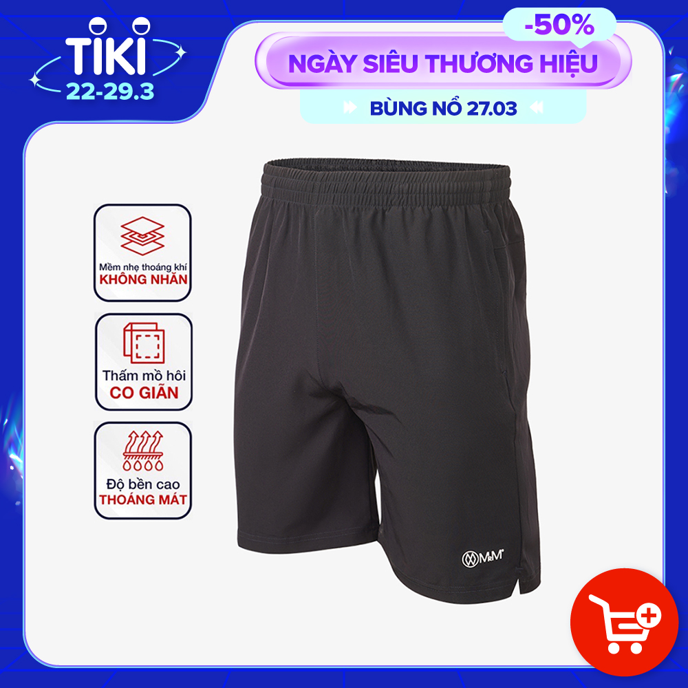 Quần đùi short gió nam thể thao Basic trẻ trung năng động, thoáng mát co giãn 4 chiều MRM Manlywear