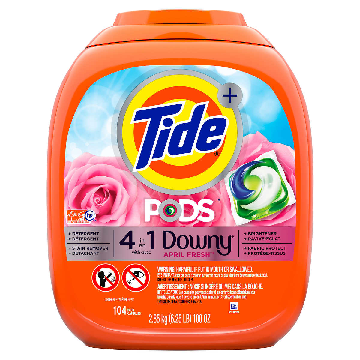 Viên giặt Tide Pods 4 trong 1 Downy (104 viên)