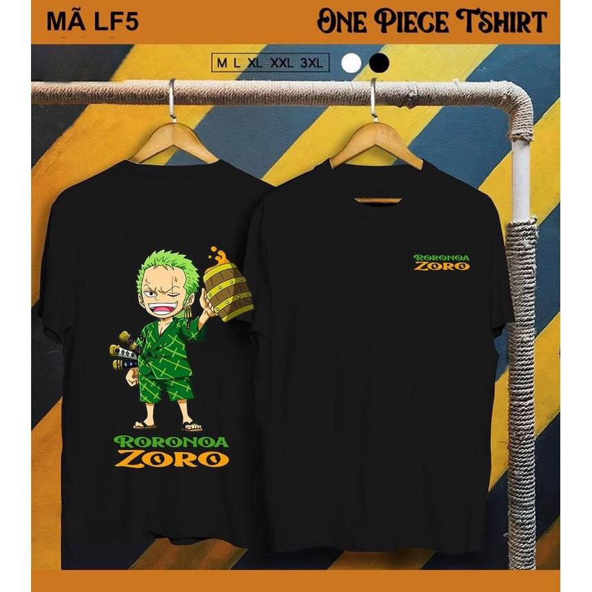 ÁO THUN NAM NỮ HẢI TẶC ZORO ÁO XANH HOẠT HÌNH