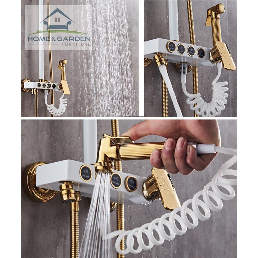 Bộ sen cây tắm nóng lạnh 4 nút chế độ model S-Class cao cấp Home and Garden