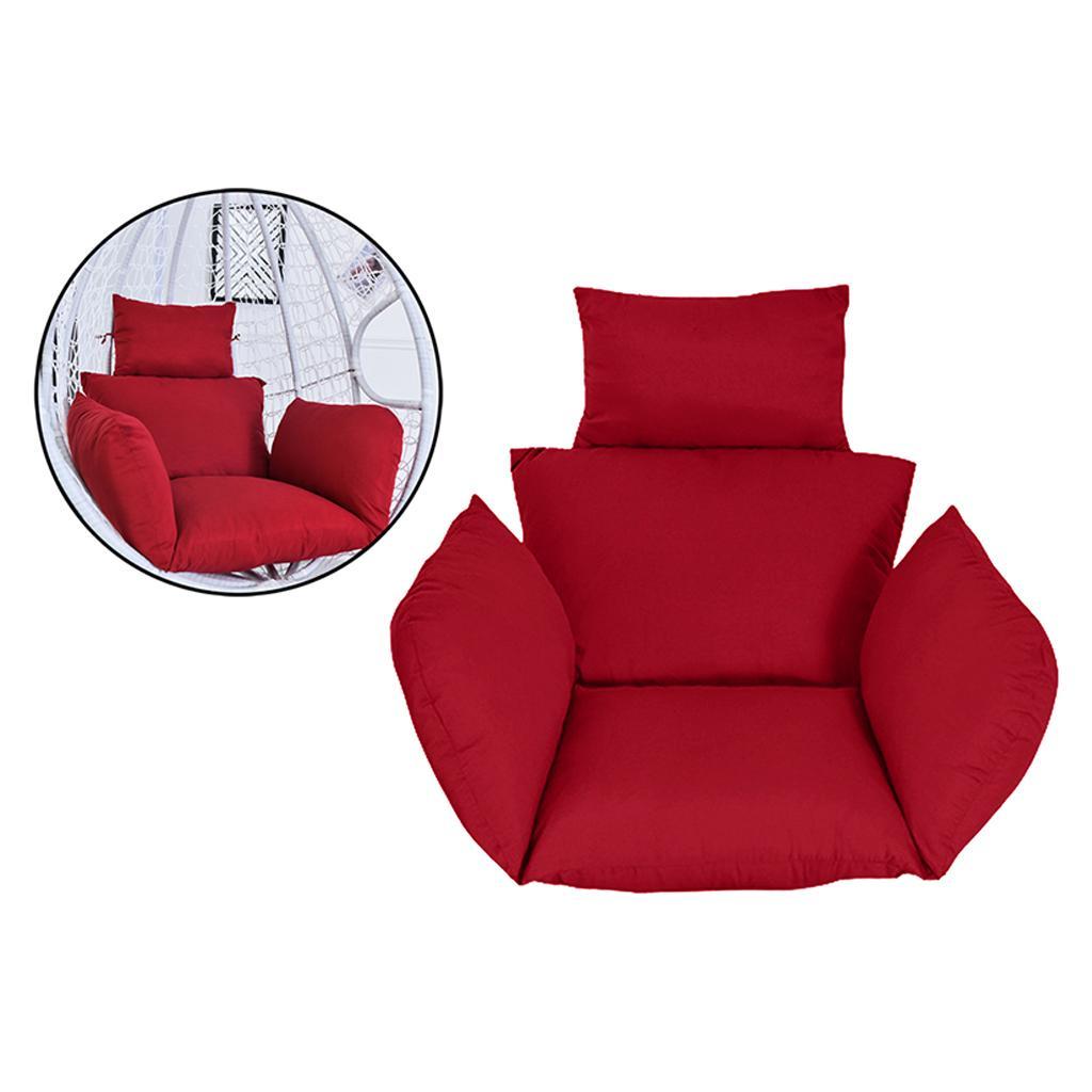 Swing Hanging Egg Chair Cushions Outdoor Garden Patio Hammock Porch Red