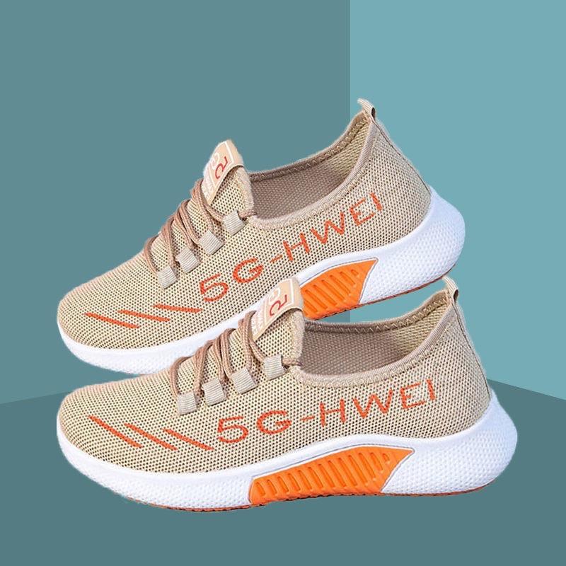 Giày thể thao vải nữ 5G hwei- giày sneaker hot trend 2022 hoạ tiết năng động khoẻ khoắn