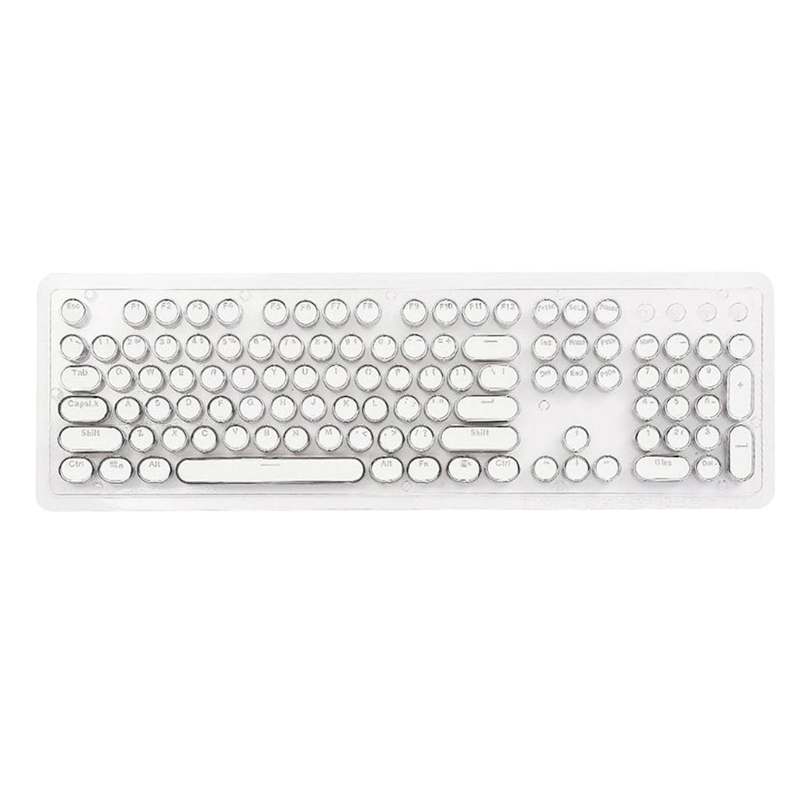 108Key Round Double PBT Gaming Keyboard Retro for Mechanical Gaming