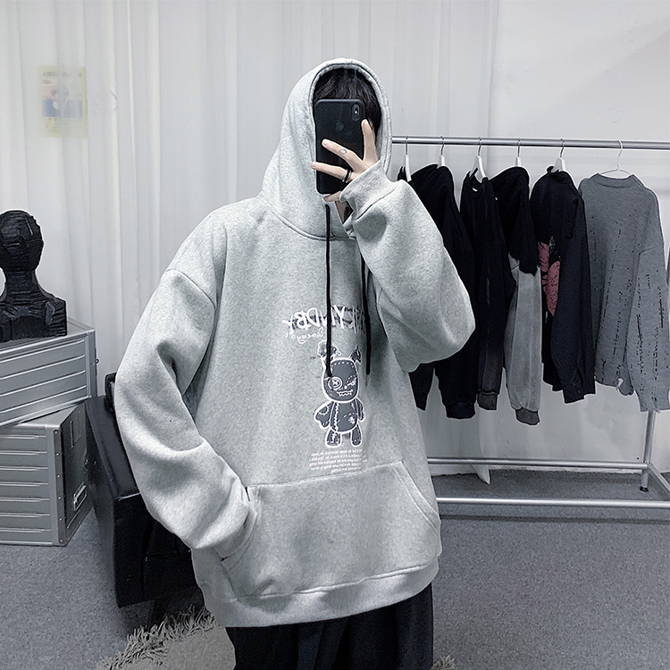Áo nỉ MonsterX Hoodie gấu đứng đủ màu form rộng unisex
