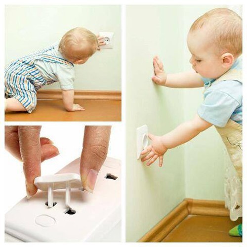 Bộ 10 Nút Che Ổ Điện Dài 2.5 CM Thiết Kế Vừa Khít Ổ Cắm Điện An Toàn Cho Bé Và Gia Đình