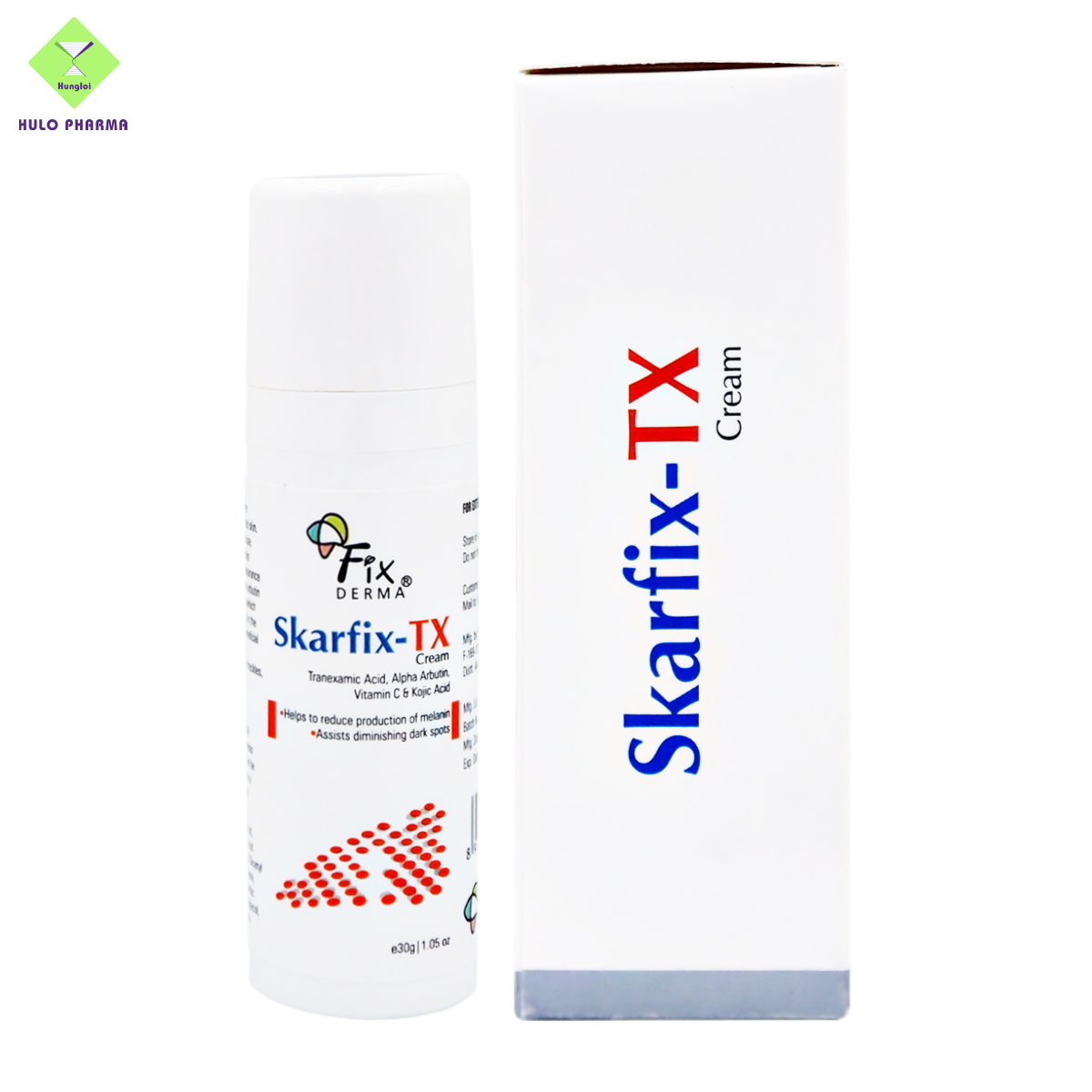 Kem Mờ Thâm Nám FIXDERMA Skarfix - TX Cream Giúp Sáng Da, Loại Bỏ Vết Thâm, Nám, Tàn Nhang, Sẹo, Làm Đều Màu Da 30g