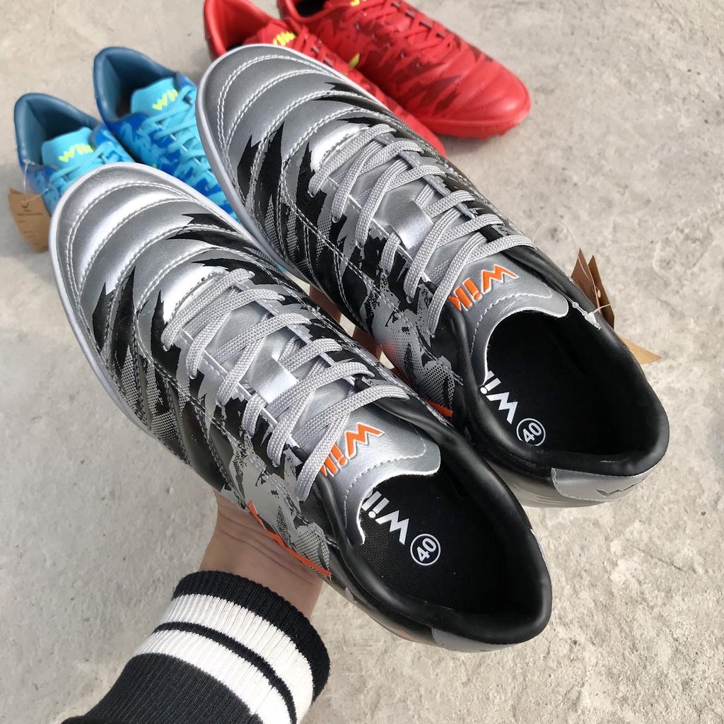 Một đôi giày cao cấp hãng Wika Army Xám, GIÀY ĐÁ SÂN PHỦI