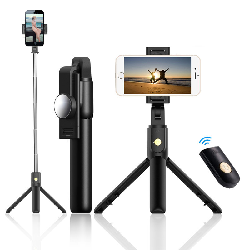 Gậy Chụp Ảnh Tự Sướng Selfie, Tripod K10 Kết Nối Bluetooth (Có Gương) Cao Cấp - DT072