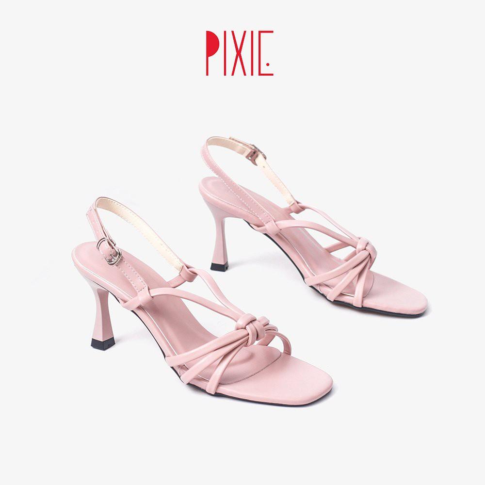 Giày Sandal Cao Gót 7cm Thắt Nơ Pixie X714