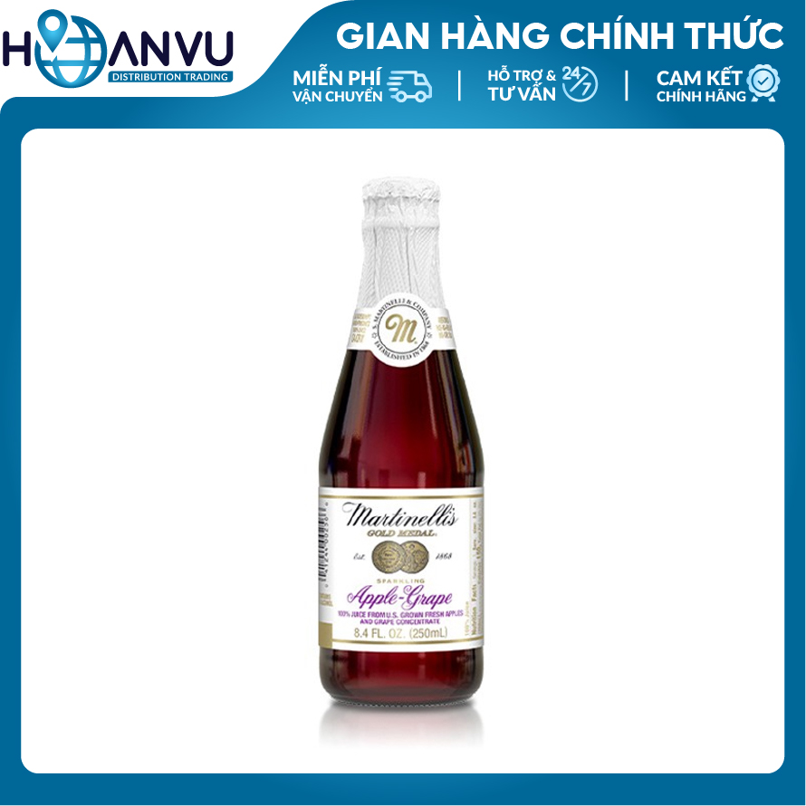 Nước Ép Táo Nho Martinelli's Sparkling Apple-Grape