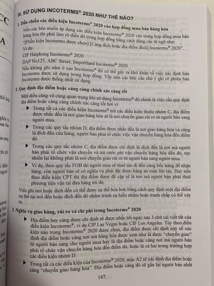 Incoterms 2020 - Quy tắc của ICC về sử dụng các điều kiện thương mại quốc tế và nội địa (Song ngữ Anh - Việt)